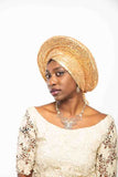 Sequence Embelished Gele Turban - Glamorous & Effortless Headwrap