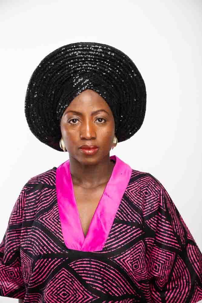 Sequence Embelished Gele Turban - Glamorous & Effortless Headwrap