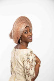 Sequence Embelished Gele Turban - Glamorous & Effortless Headwrap