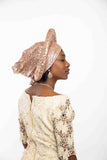 Sequence Embelished Gele Turban - Glamorous & Effortless Headwrap