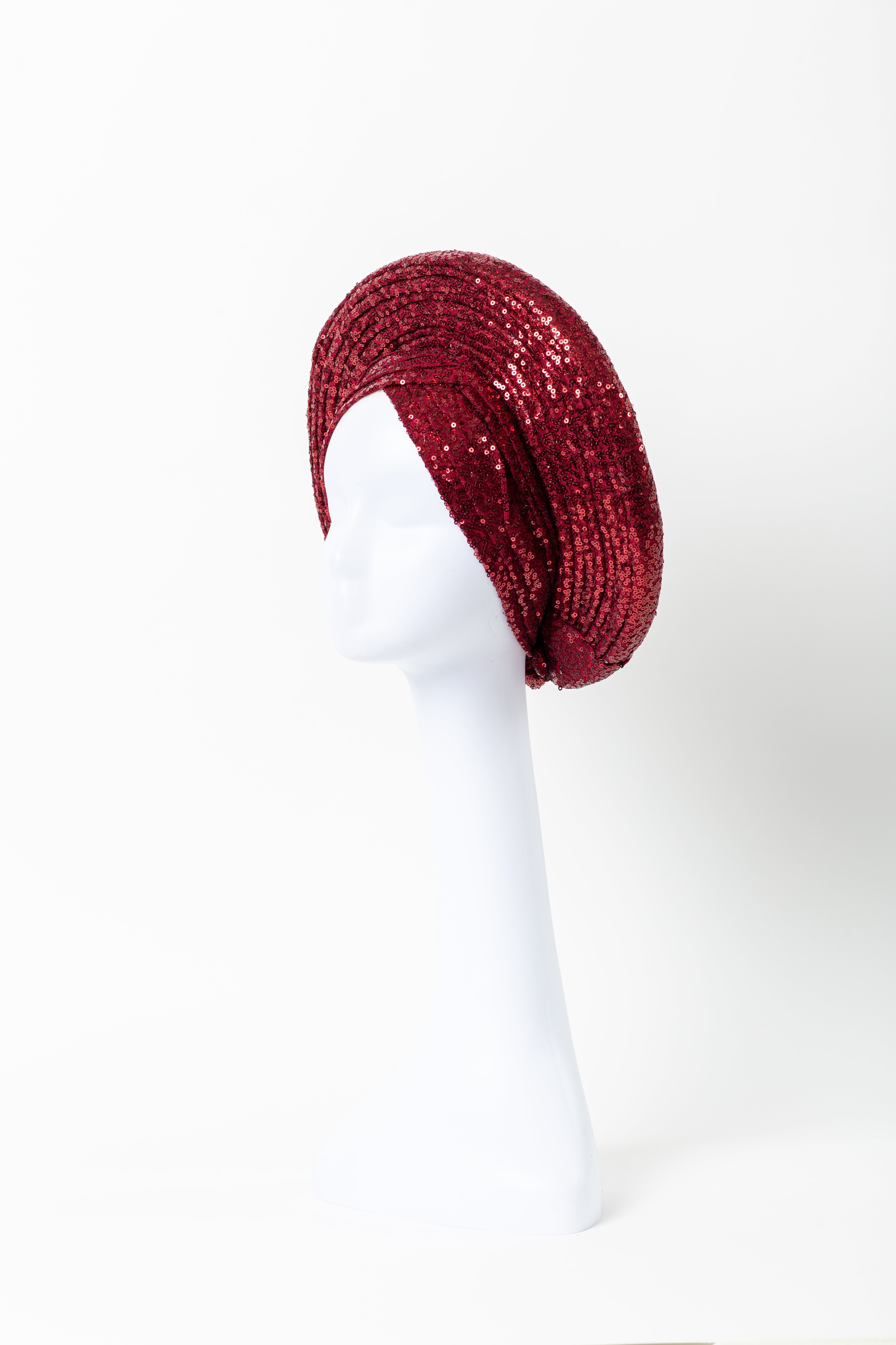 Sequence Embelished Gele Turban - Glamorous & Effortless Headwrap