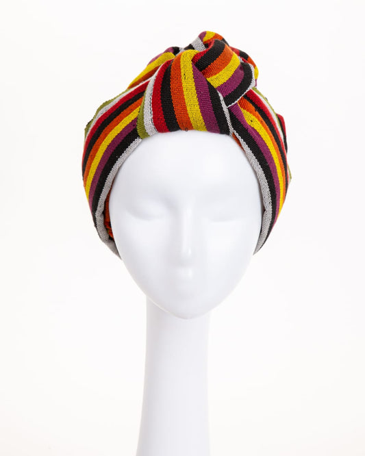 Azure Stripes Knot Turban 